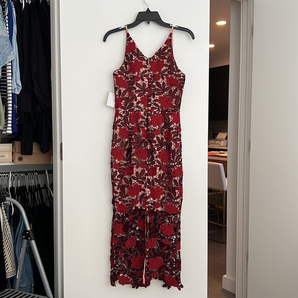 Dress the Population Aurora dress in garnet/nude - Picture 2 of 2